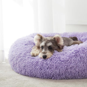 Western Home Faux Fur Dog Bed & Cat Bed (24", Purple)